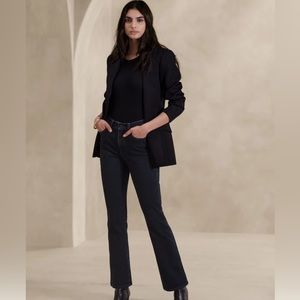 Banana Republic High Rise Demi boot cut jeans in black. New Without Tags